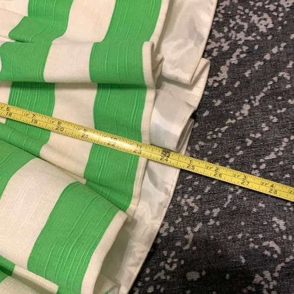 Kate spade senorita peplum green and white striped skirt size 12 ruffle midi - Picture 8 of 11